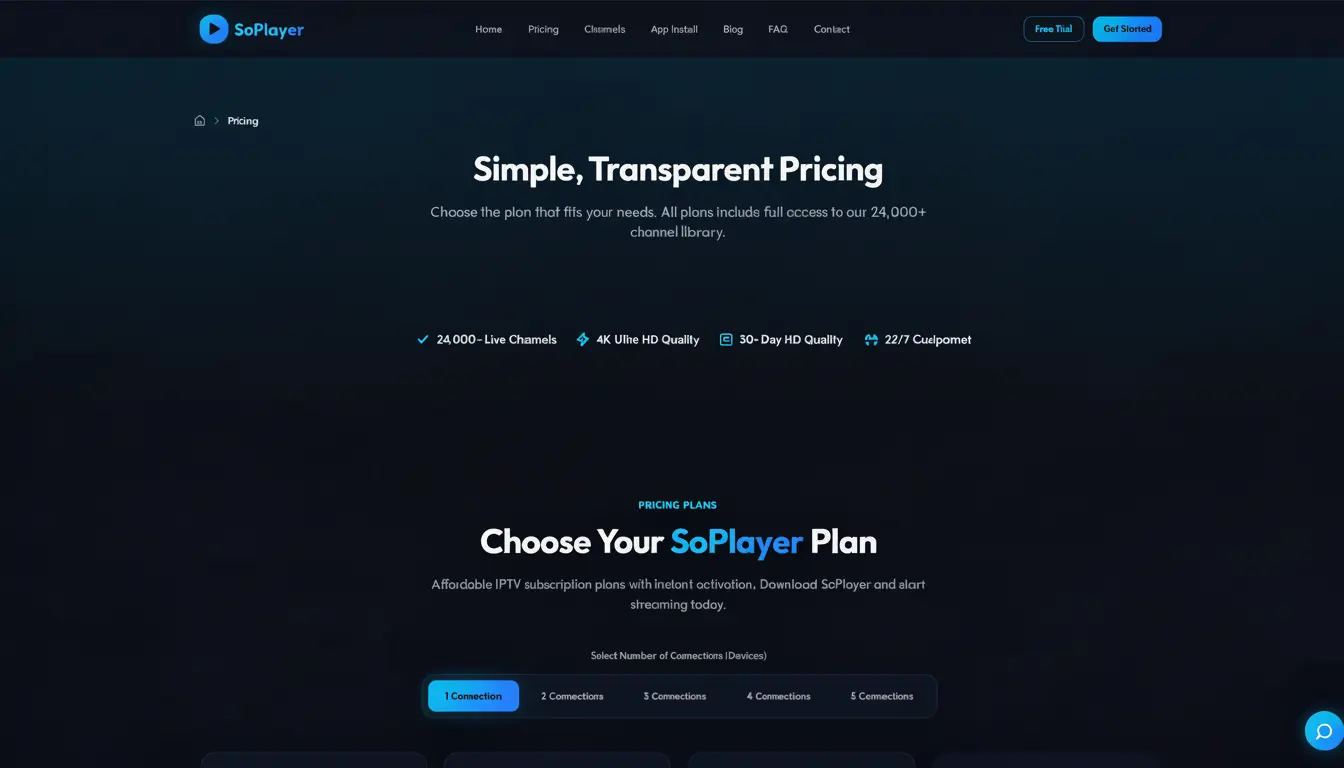 SO Player pricing plans